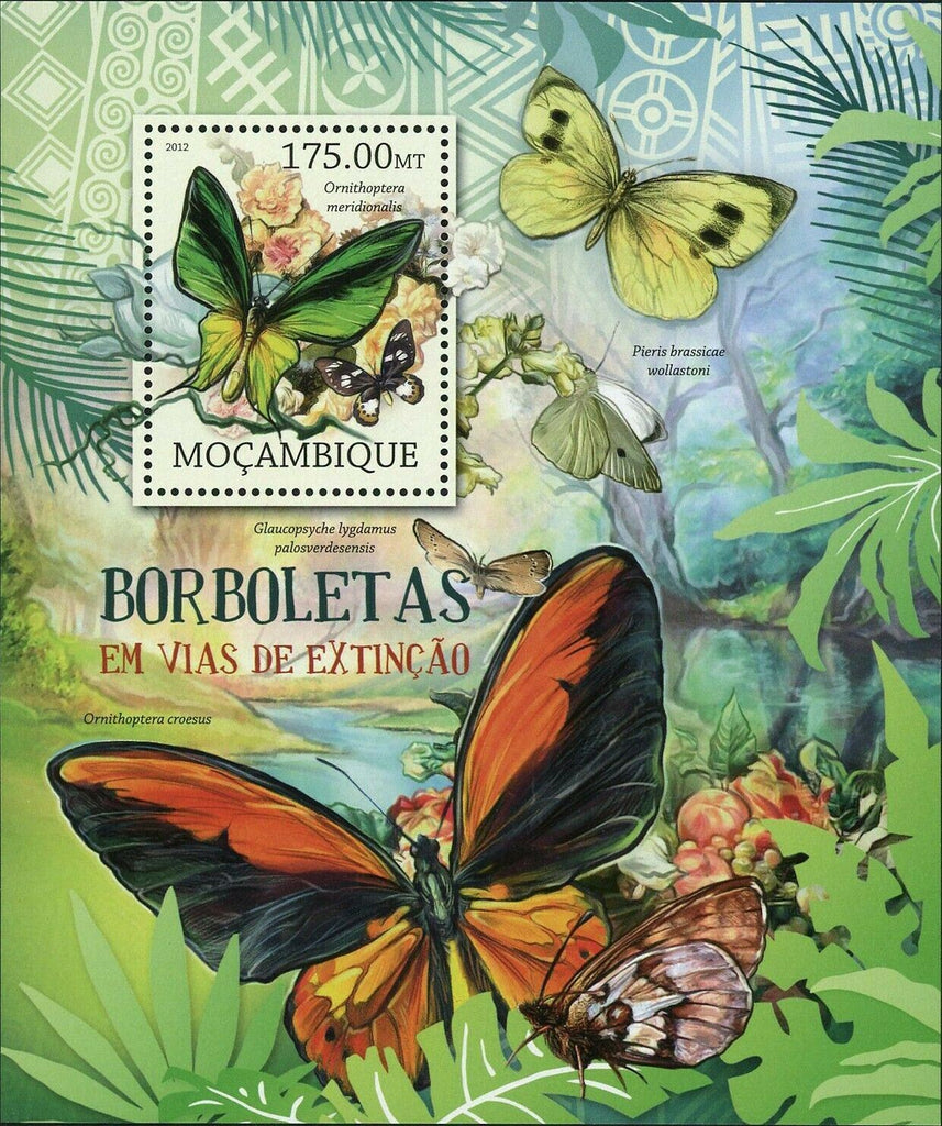 Butterflies Stamp Ornithoptera Meridionalis Pieris Brassicae Wollastoni S/S MNH