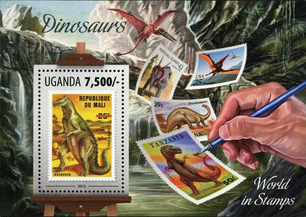 Dinosaurs Stamp Postage Stamp Iguanodon Brontosaurus S/S MNH #3131-3134