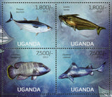 Fish Stamp Thunnus Maccoyii Schilbe Mystus Oxynotus Centrina S/S MNH #3020-3023