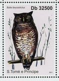 Owls Stamp Birds Tyto Soumagnei Bubo Leucostictus S/S MNH #4917-4920