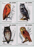 Owls Stamp Birds Tyto Soumagnei Bubo Leucostictus S/S MNH #4917-4920