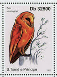 Owls Stamp Birds Tyto Soumagnei Bubo Leucostictus S/S MNH #4917-4920
