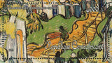 Vincent Van Gogh Stamp Village De Rue Et Escalier Avec Chiffres S/S MNH #3511