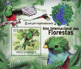 Resplendent Quetzal Birds Stamp Pharomachrus Mocinno S/S MNH #4380 / Bl.416