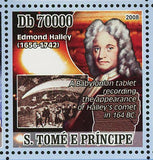 Discovery of Halley Comet Stamp Edmond Halley Space S/S MNH #3336-3339