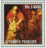 Paintings of Rembrandt Stamp The Apostle Paul in Prison S/S MNH #2812-2815