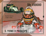 Ayrton Senna Stamp Formula 1 Racing Cars Sport Souvenir Sheet MNH #4333 / Bl.745