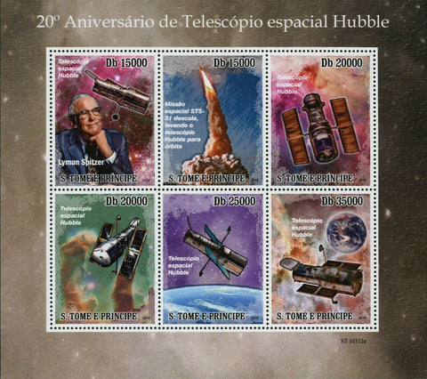 Hubble Telescope Stamp Lyman Spitzer Souvenir Sheet MNH #4536-4541