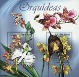 Orchids Stamp Ansellia Africana Habenaria Radiata S/S MNH #4828-4829 / Bl.827