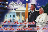 42nd American President Stamp Clinton Pope John Paul II Yeltsin S/S MNH #2963