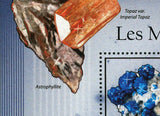 Minerals Stamp Cuprite Epidote Astrophyllite Topaz S/S MNH #2951 / Bl.613