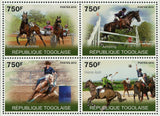 Equine Sports Stamp Horses Rodeo Polo Horse Racing Jumping S/S MNH #3634-3637