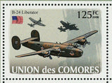 Aircraft of World War II Stamp B-24 Liberator Mitsubishi G4-M3 S/S MNH #1931-193