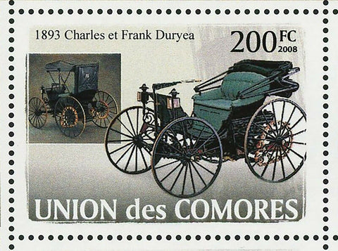 First Cars Stamp Charles and Frank Duryea Henry Ford Haynes S/S MNH #1825-1830