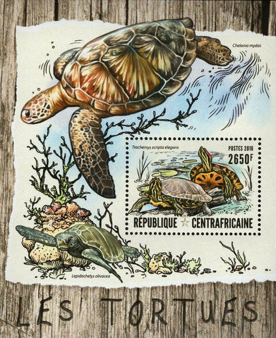 Turtles Stamp Trachemys Scripta Elegans S/S MNH #6294 / Bl.1480
