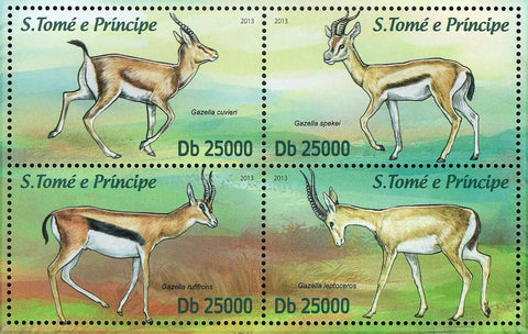 Antelopes Stamp Bundle of 2 Gazella Cuvieri Gazella Rufifrons S/S MNH #5116-5119