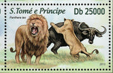 African Big Wild Cats Stamp Leptailurus Serval Panthera Leo S/S MNH #5132-5135