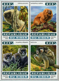 Monkeys Stamp Callicebus Personatus Leontopithecus Makikina S/S MNH #4617-4620