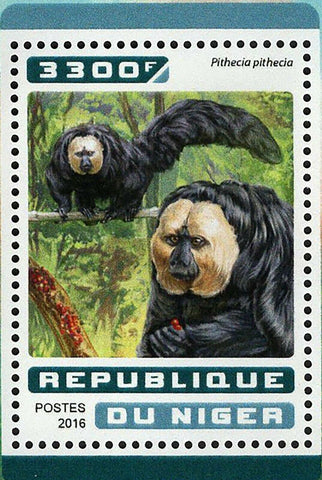 Monkeys Stamp Pithecia Saguinas Ursula Cebuella Pygmaea S/S MNH #4621 / Bl.628