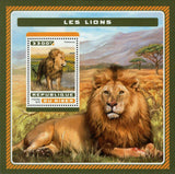 Lions Stamp Panthera Leo Wild Animals Souvenir Sheet MNH #4616 / Bl.627