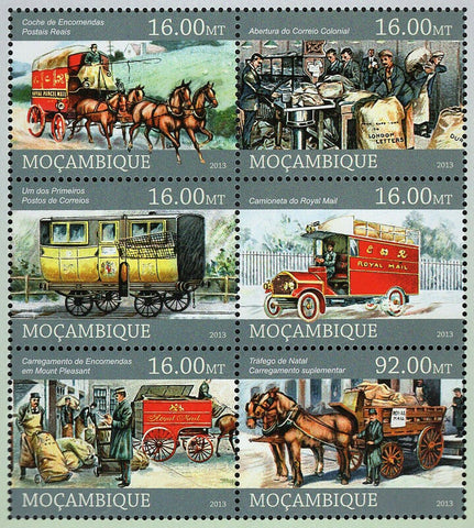 Mail Transportation Post Office Royal Mail Colonial Post S/S MNH #6532-6537