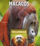 Monkeys Stamp Pongo Pygmaeus Leontopithecus S/S MNH #8348 / Bl.1109