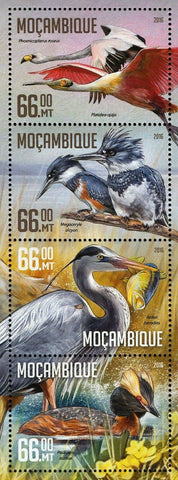 Water Birds Stamp Phoenicopterus Roseus Platalea Ajaja S/S MNH #8459-8462