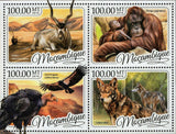 Endangered Animals Stamp Pongo Pygmaeus Canis Rufus S/S MNH #8759-8762