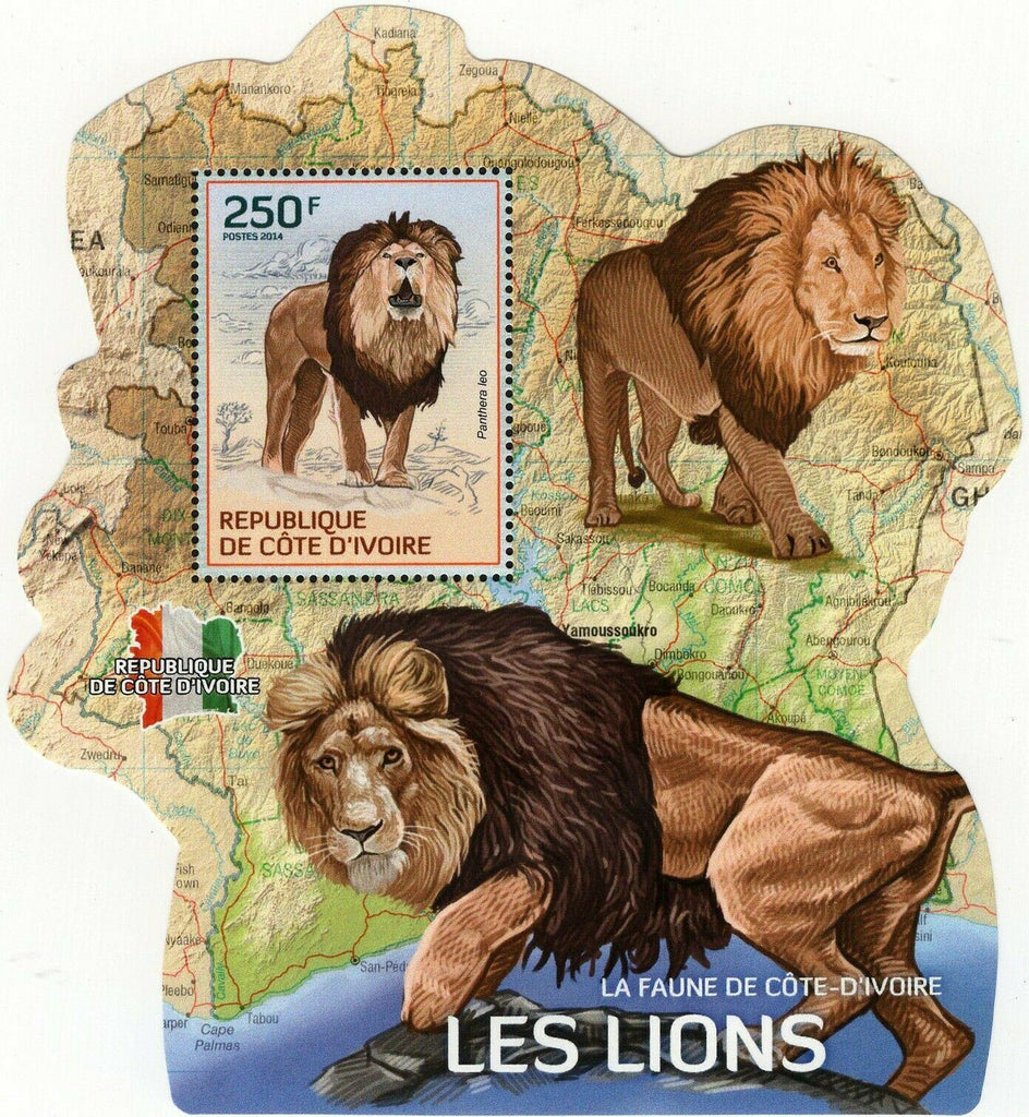 Lions Stamp Panthera Leo Wild Animal Souvenir Sheet MNH #1599