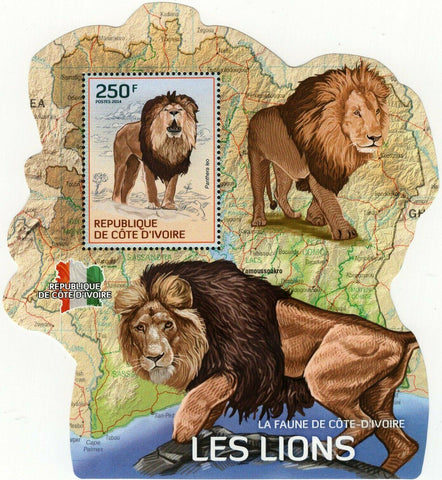 Lions Stamp Panthera Leo Wild Animal Souvenir Sheet MNH #1599