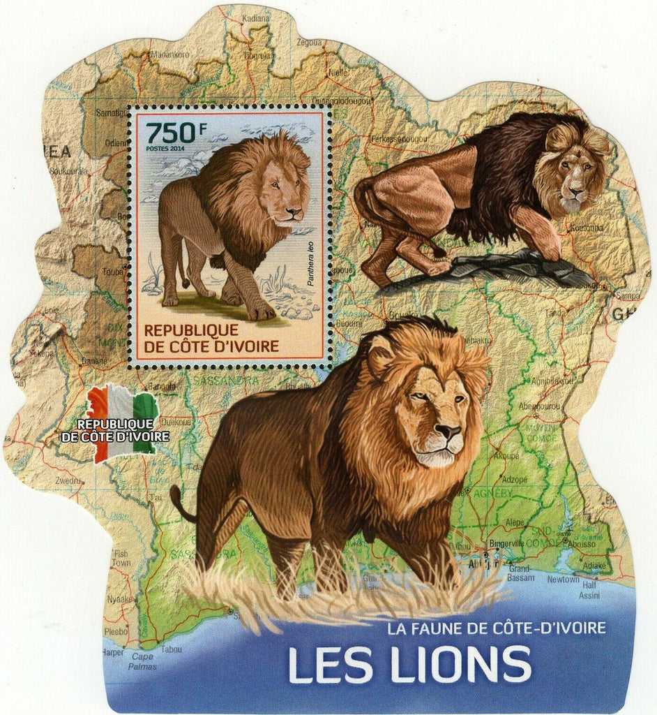 Lions Lions Stamp Panthera Leo Wild Animal Souvenir Sheet MNH #1602