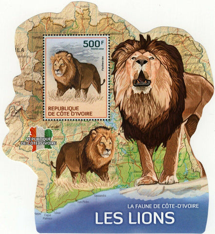 Lions Lions Stamp Panthera Leo Wild Animal Souvenir Sheet MNH #1601