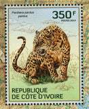 Leopards Stamp Panthera Pardus Pardus Wild Animal S/S MNH #1595