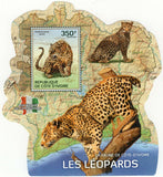 Leopards Stamp Panthera Pardus Pardus Wild Animal S/S MNH #1595