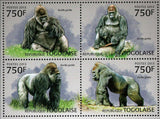 Gorillas Stamp Western Lowlands Gorilla Gorilla MNH #4896-4899