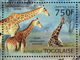 Giraffe Stamp Giraffa Camelopardalis Peralta Rothschildi S/S MNH #4831-4834