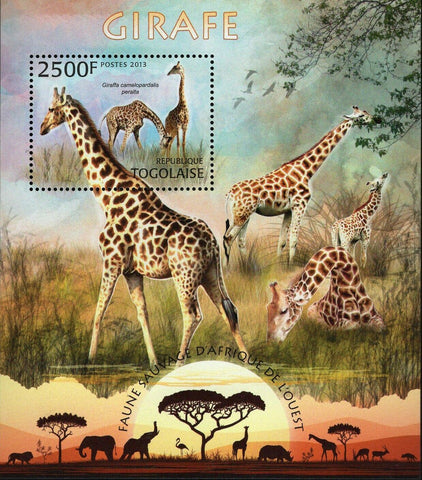 Giraffe Stamp Giraffa Camelopardalis Peralta Souvenir Sheet MNH #4835 / Bl.785