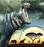 Hippopotamus Stamp Choeropsis Liberiensis Souvenir Sheet MNH #4855 / Bl.789