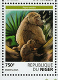 Primates Stamp Erythrocebus Patas Papio Anubis S/S MNH #3843-3846