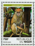 Primates Stamp Erythrocebus Patas Papio Anubis S/S MNH #3843-3846