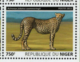Cheetahs Stamp Acinonyx Jubatus Hecki Wild Animal S/S MNH #3835-3838