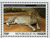 Cheetahs Stamp Acinonyx Jubatus Hecki Wild Animal S/S MNH #3835-3838