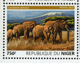 Elephants Stamp Loxodonta Africana Wild Animal Souvenir Sheet MNH #3803-3806