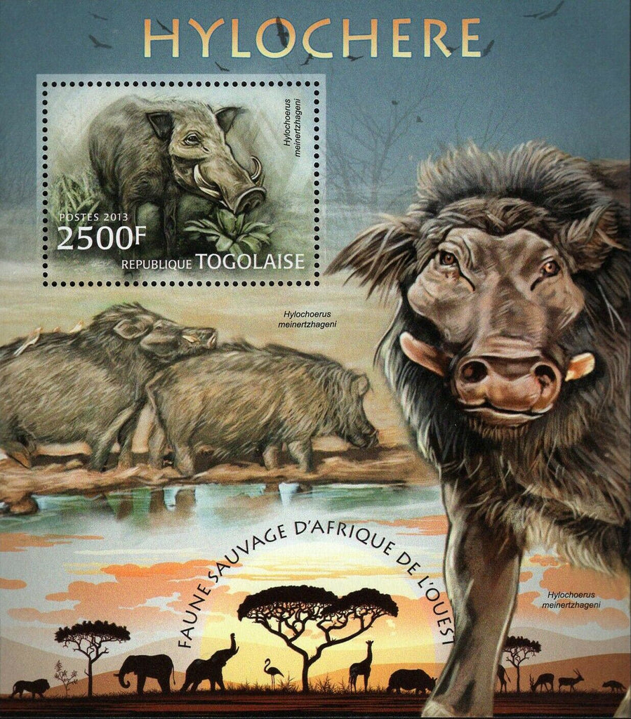 Forest Hog  Stamp Hylochoerus Meinertzhageni S/S MNH #4840 / Bl.786