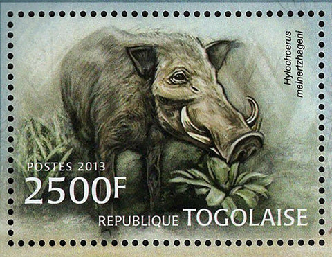 Forest Hog  Stamp Hylochoerus Meinertzhageni S/S MNH #4840 / Bl.786