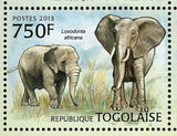 Elephants of Africa Stamp Loxodonta Africana Souvenir Sheet MNH #4846-4849