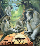 Primates of West Africa Stamp Chlorocebus Sabaeus S/S MNH #4895 / Bl.797