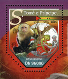 Year of Monkey Stamp Macaca Mulatta Simia Sciureus S/S MNH #6434 / Bl.1139