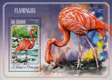 Flamingos Stamp Phoenicopterus Roseus Ruber S/S MNH #5814 / Bl.1018