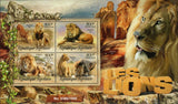 Lions Stamp Panthera Leo Wild Animal Souvenir Sheet MNH #7449-7452
